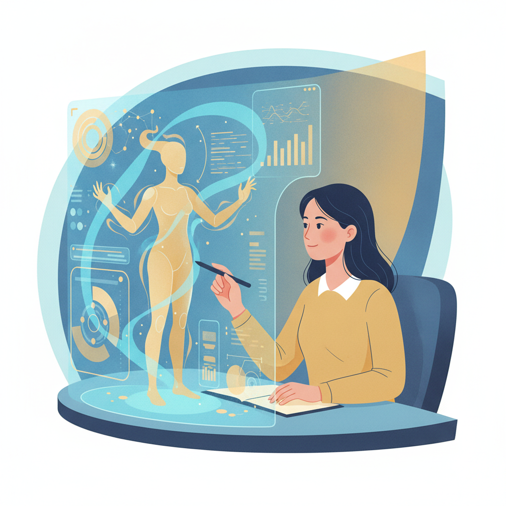 AIと人間の役割分担を考えるイメージ画像