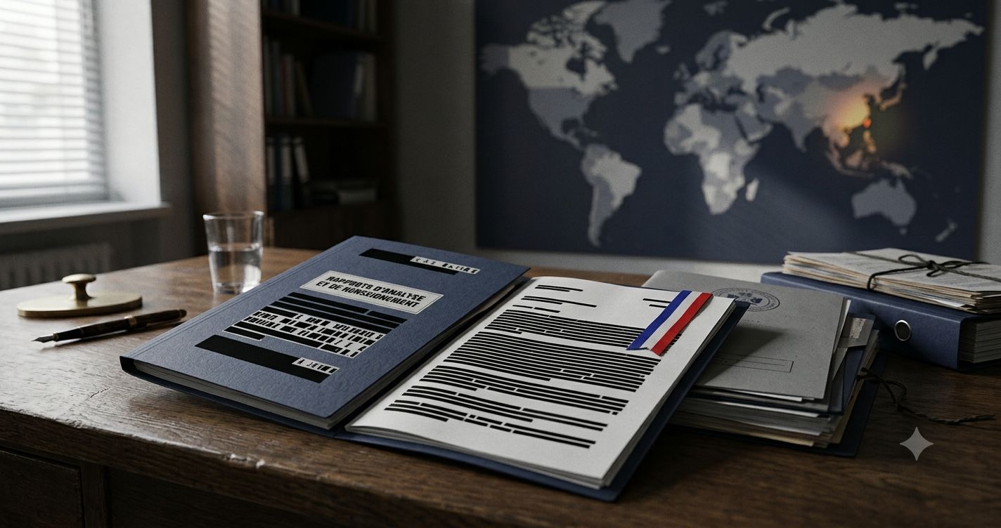 中国の影響工作を報告したフランスIRSEMの報告書をイメージした画像