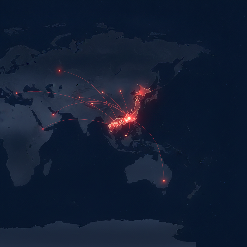日本を狙うランサムウェア攻撃を検証するイメージ図